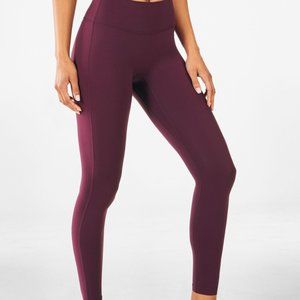 Fabletics Trinity High-Waisted Pocket Legging Size: S/Tall Color: BURGUNDY